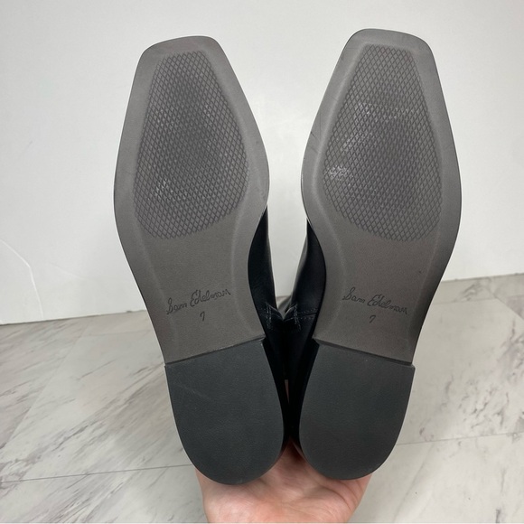 Sam Edelman Clive Black Black Leather Square Toe Tall Boot 7M - Picture 14 of 15